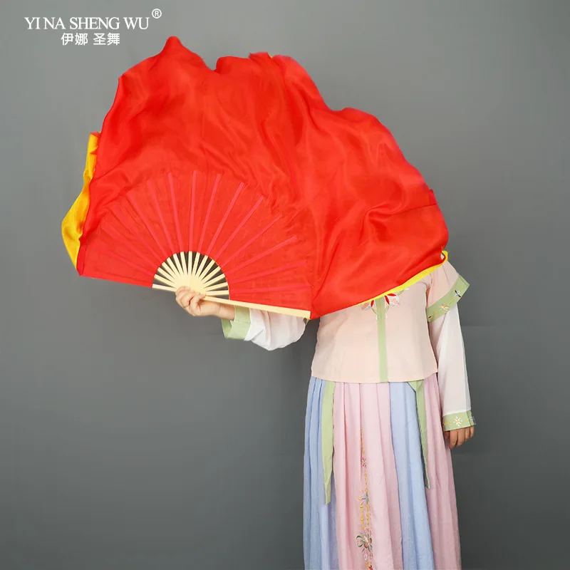 1 пара (1 л + р) профессиональных фанатов из натурального шелка реквизит китайского