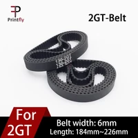 printfly 2mgt 2m 2gt synchronous timing belt pitch length 184186188190192218220222224226mm width 6mm rubber closed belt