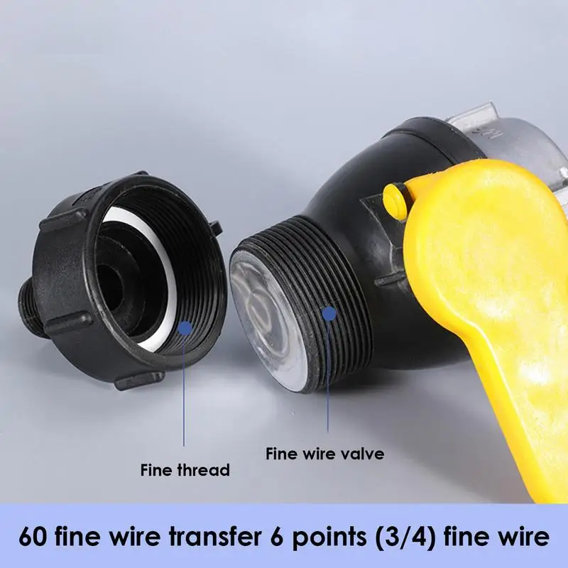 S60 IBC Tote Tank дренажный адаптер для резервуара 3/4 дюйма жесткая труба редукционное