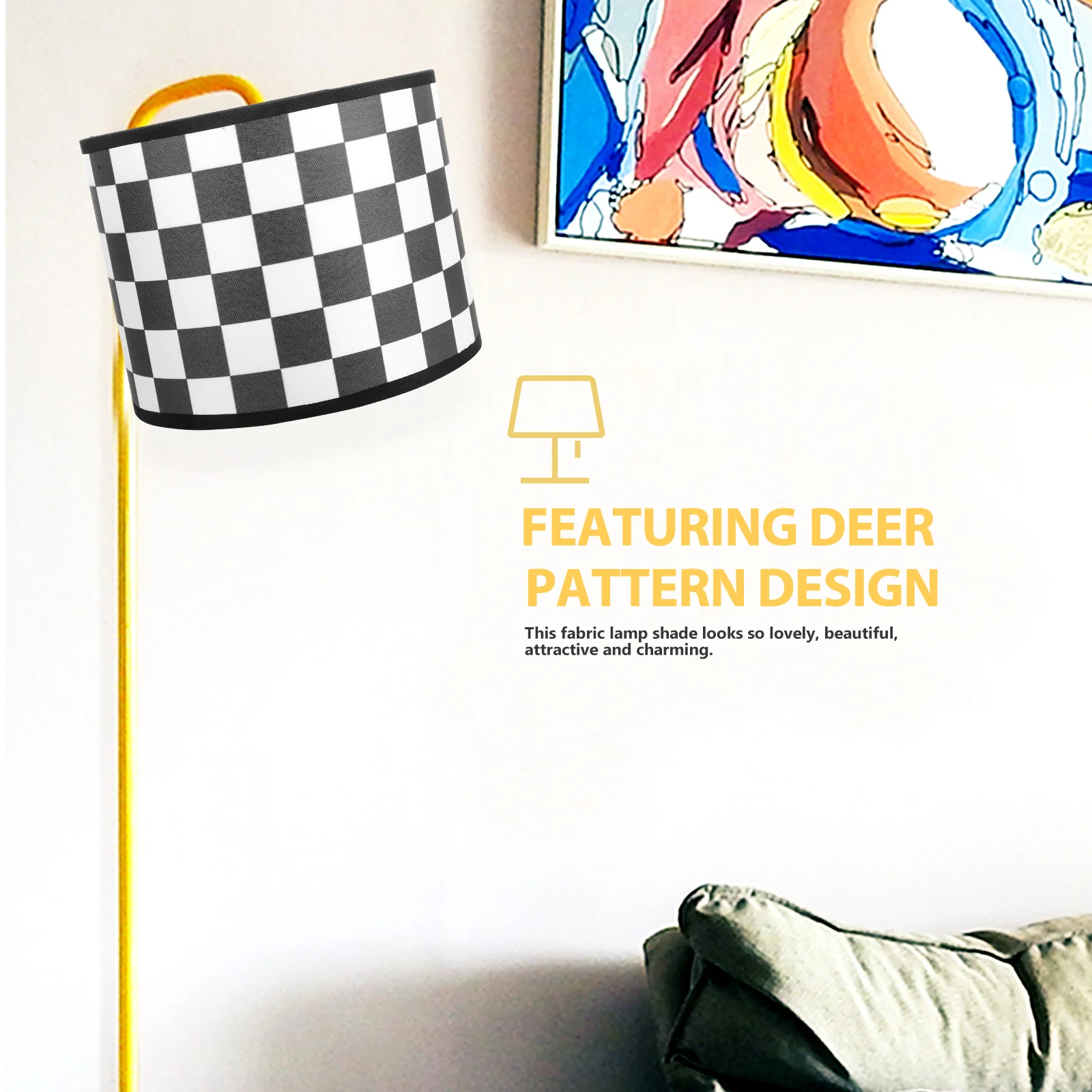 Абажур барабанная тканевая крышка декоративные лампочки сменный стол большие