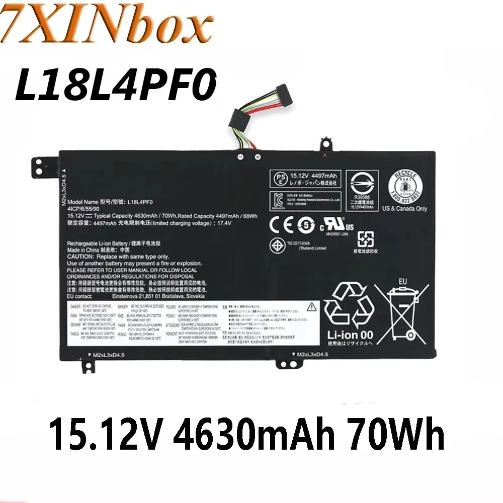 7XINbox L18L4PF0 L18M4PF5 L18L4PF4 15 12 В 70 Втч 4630 мАч Аккумулятор для ноутбука Lenovo Xiao Xin AIR15-2019
