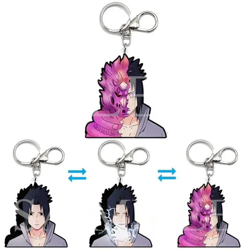 

NARUTO Sasuke Susanoo Motion Key Chains Acrylic Keychains Bag Pendant Car Keyring Anime Peripheral Gift Creative Key Chains