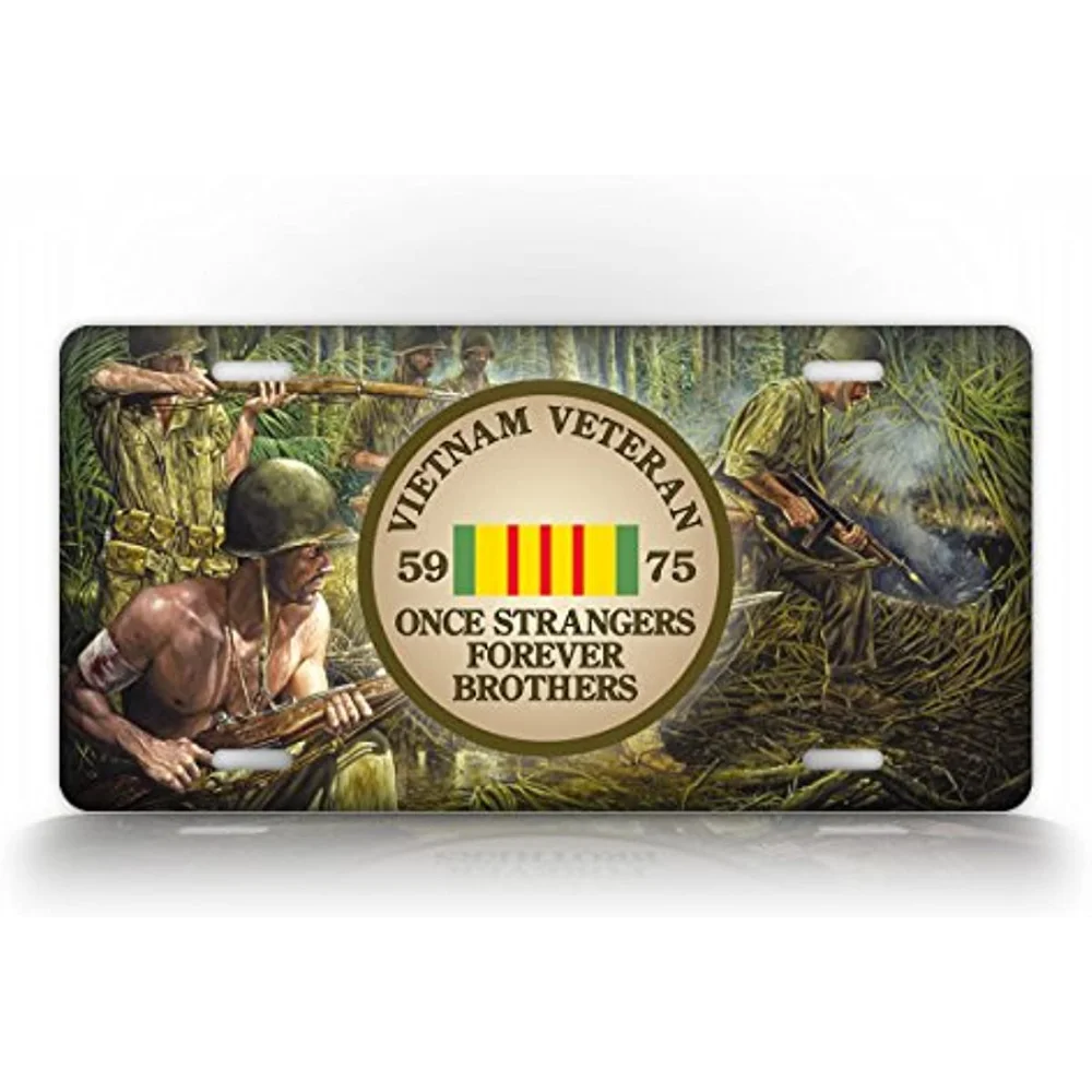 

Вьетнамский значок для ветерана, номерной знак Once незнакомцы Forever Brothers, автомобильная бирка, украшение для стены автомобиля, металлический настенный знак