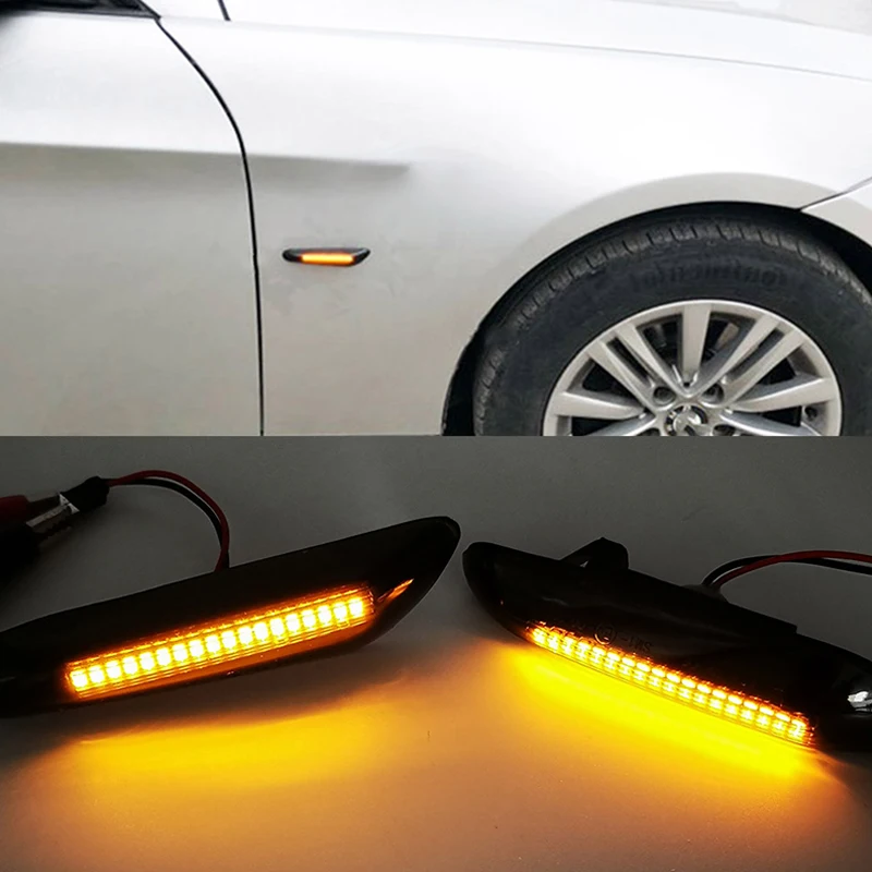 2pcs for BMW LED Rearview Mirror Indicator Light Flowing Water Turn Light Side Light for E90 E91 E92 E93 E60 E87 E82 E61 E46