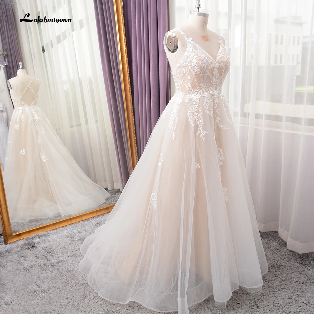 

Lakshmigown свадебное платье, модель 2022 года, Сексуальное Женское Платье макси с открытой спиной, кружевные бусины, свадебные платья в стиле бохо ...