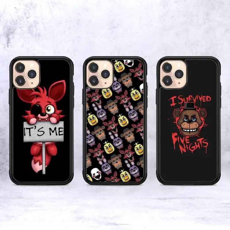

Fnaf Plush Foxy Phone Case Silicone PC+TPU Case for iPhone 11 12 13 Pro Max 8 7 6 Plus X SE XR Hard Fundas