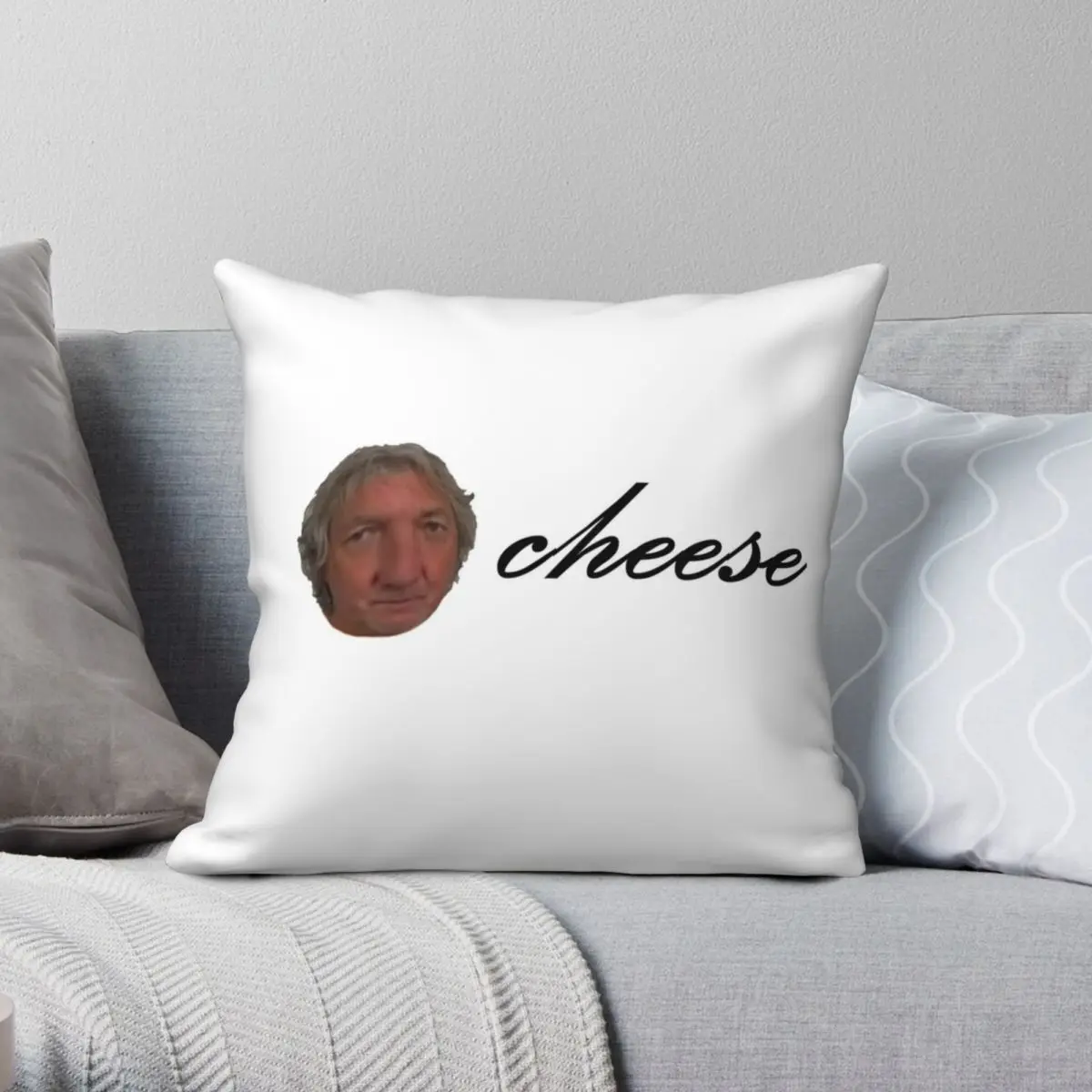 

James May Cheese Square Pillowcase Polyester Linen Velvet Printed Zip Decorative Pillow Case Room Cushion Cover 45x45