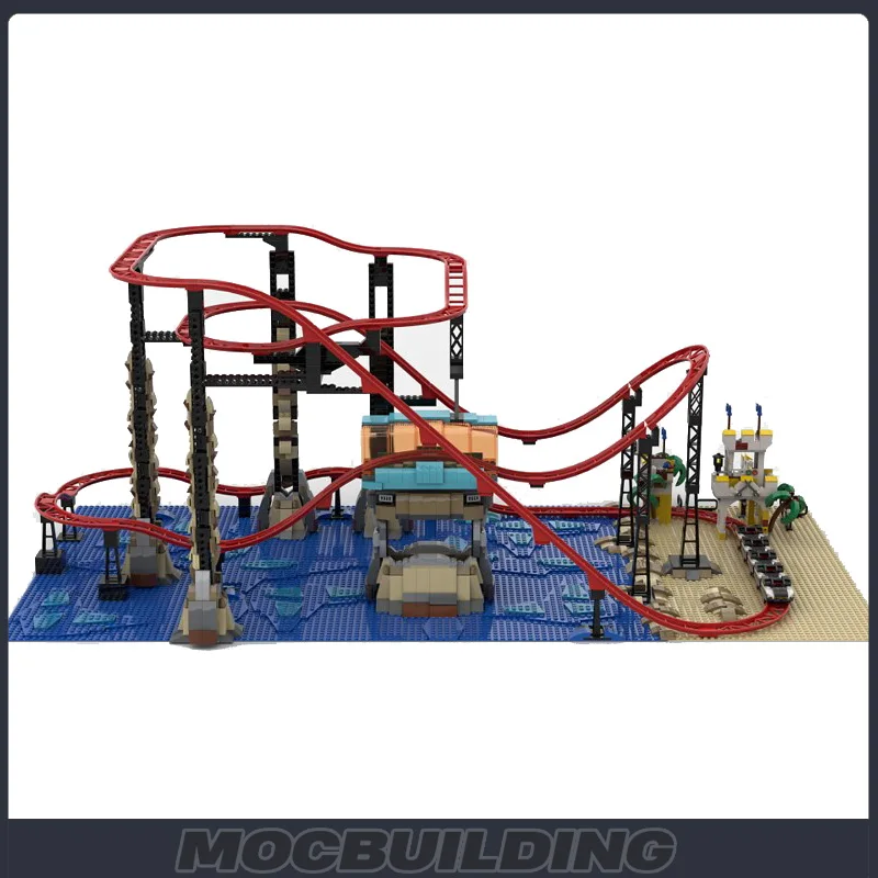 GBC Спорт большой пляж MOC американские горки DIY Сборка строительные блоки кирпичи