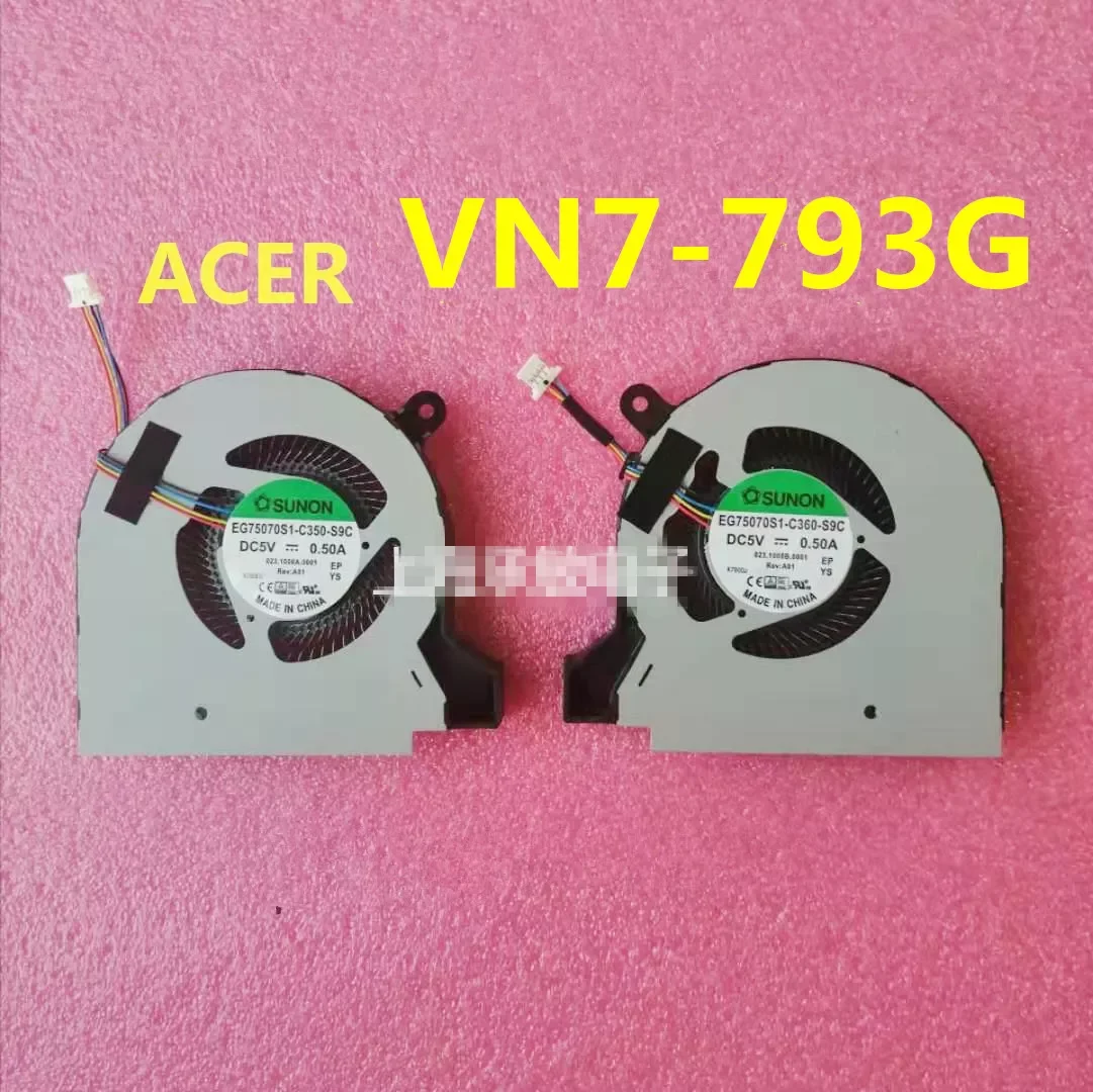 

Новый процессор для Acer Nitro V17 охлаждающий вентилятор GPU VN7-793G 0. B.0001 DC 5V 0.50A, радиатор