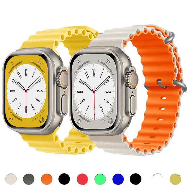 

Ocean strap For Apple watch band 49mm 45mm 44mm 40mm 41mm 42mm 49 45 mm silicone correa bracelet iWatch Ultra series 7 6 3 se 8