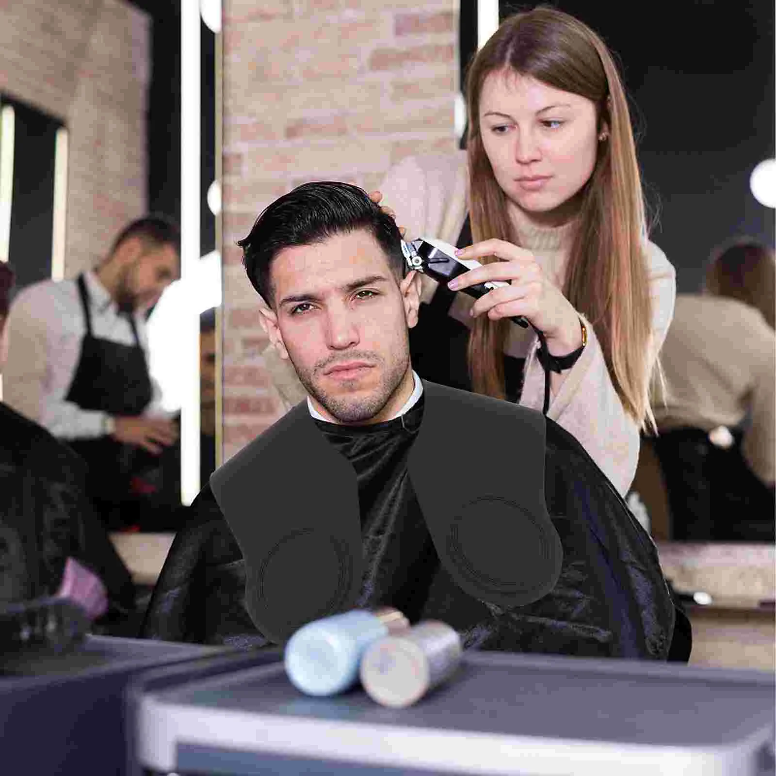 

Hair Cutting Cape Collar Neck Hairdressing Haircut Salon Pad Shawlsilicone Barber Apron Dye Dyeing Gown Coloring Stylist Capes