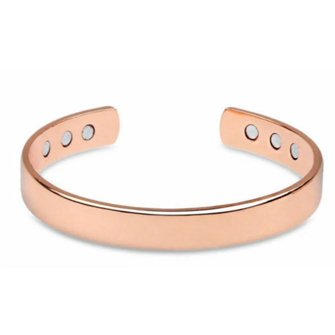 

1 Pc Pure Copper Magnetic Bracelet Arthritis Therapy Energy Bangle Jewelry Pain Relief Bio Magnetic Copper for Women Men
