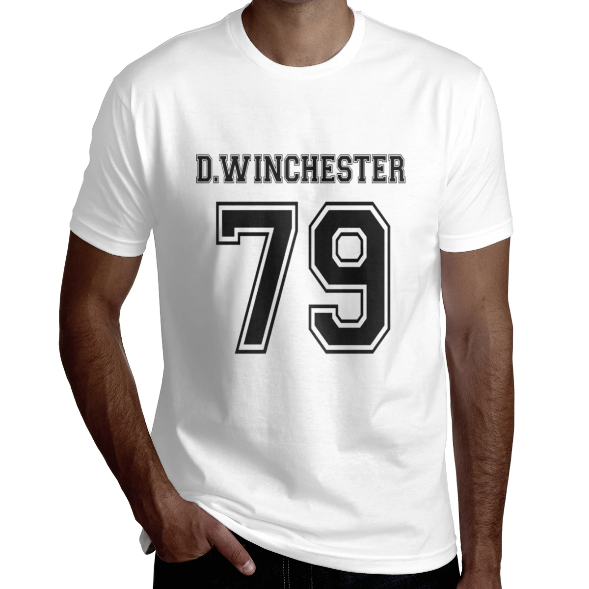 

Winchester Dean сверхнатуральная двухцветная мужская летняя футболка с коротким рукавом 2023 большого размера с забавным принтом
