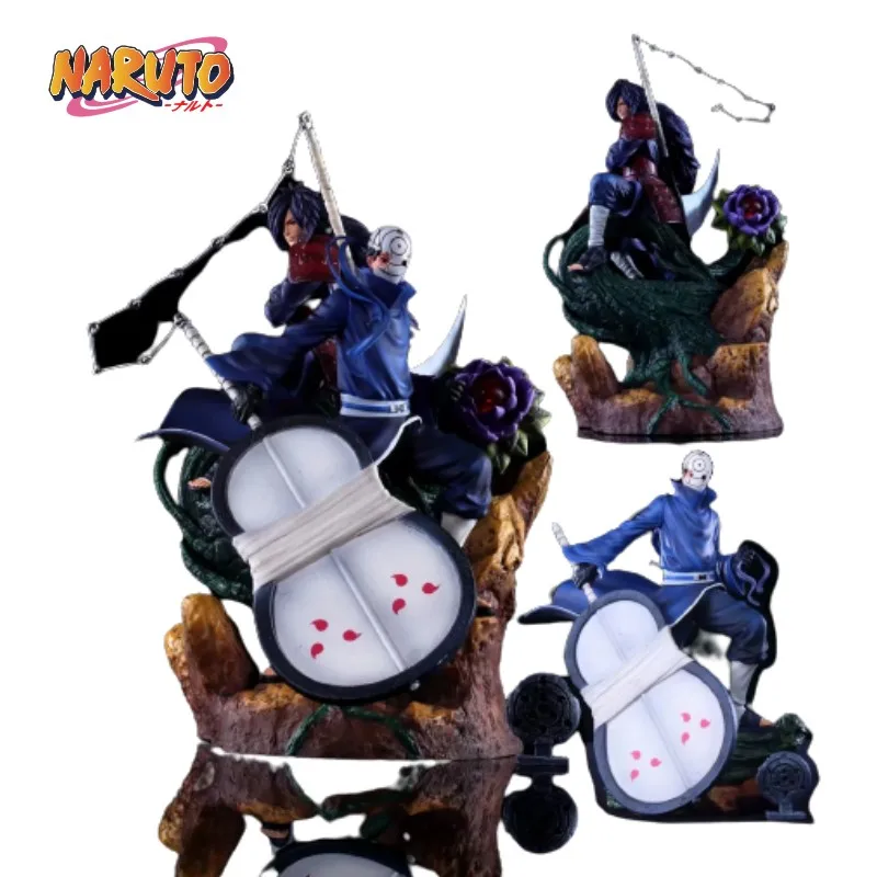 

2pcs/set Akatsuki Ninja Shackles Gk Statue Model Uchiha Madara and Obito PVC Series Figure Toys 27-40cm