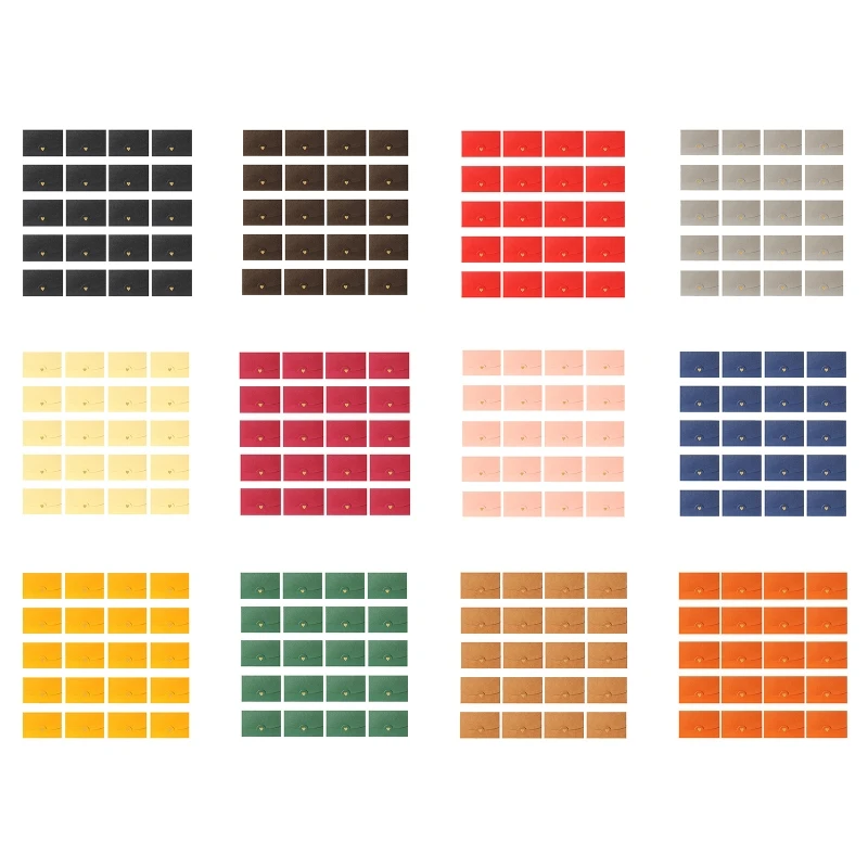 

20Pcs Retro Envelopes Kit Mini Colorful Envelope for 2.8 x 4 Inches Greeting Card Wedding Invitation Thank You Letter