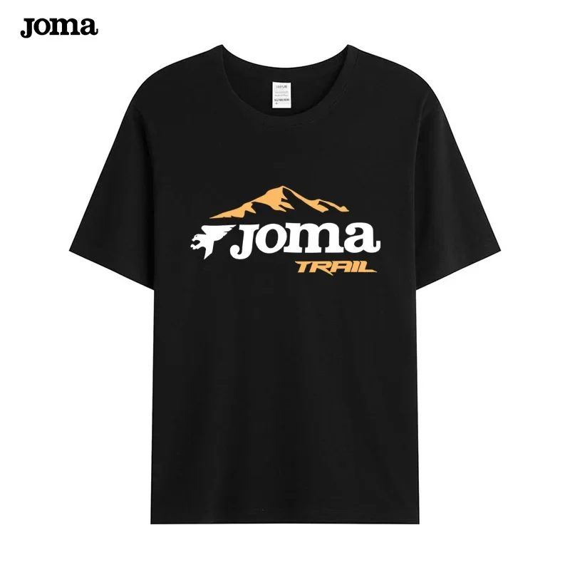 Фото Футболки JOMA Tribute для мужчин, повседневные, из хлопка, с коротким рукавом, для рыбалки, для отдыха, для кемпинга, влагоотводящие. №2