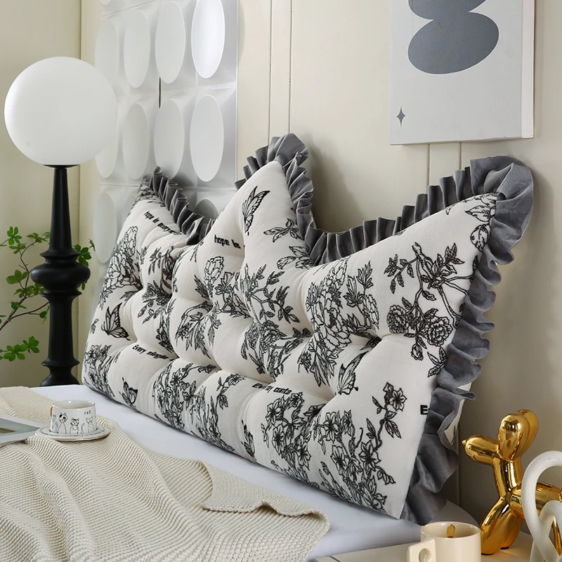 2025 Bed Headboard Pillow Rectangular Tatami Bedside Cushion Sleeping Neck Body Large Backrest Support Bolster Room Decor