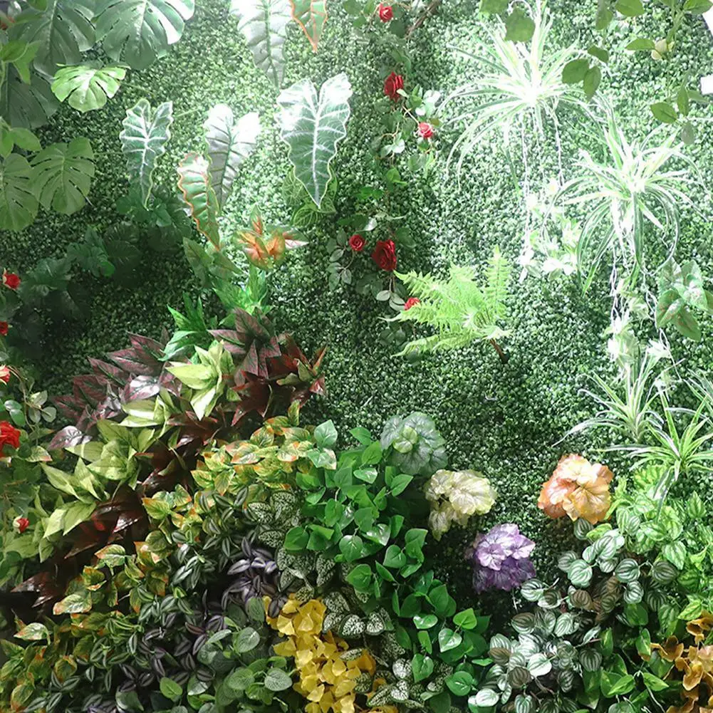 

Artificial Grass Wall Planting Flowers Grass Family Backdrop Decoration Office Plants Home Fake Garden Indoor Grass Room De B1C4