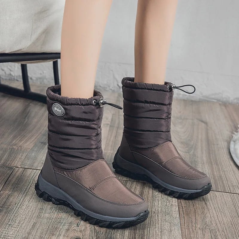 

Women Snow Boots Keep Warm Fur Waterproof Winter Ankle Boots Women's Platform Ladies Zipper Shoes Female Comfort Drop Shipping
