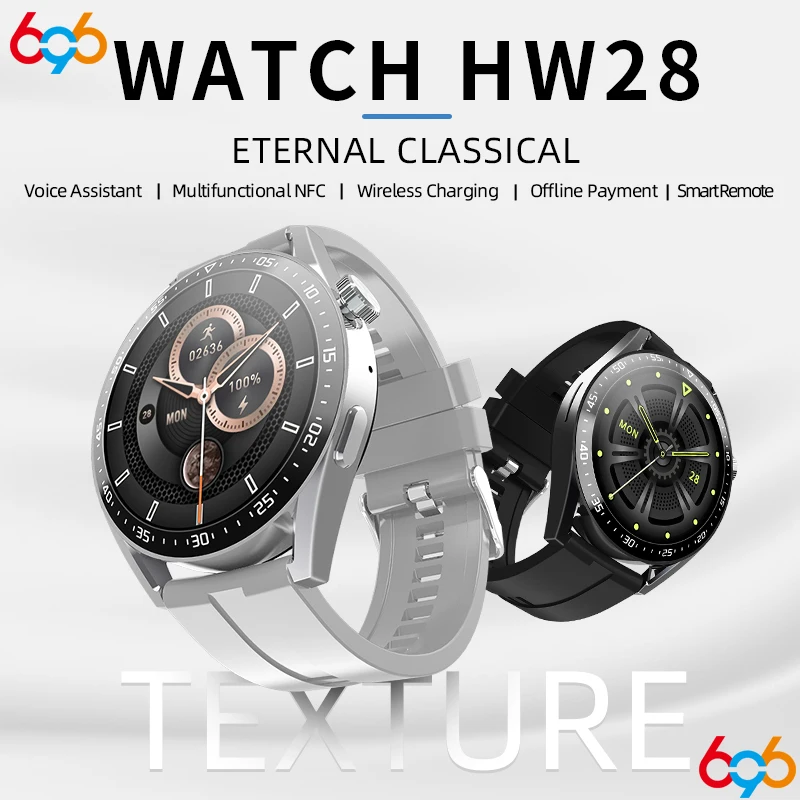 

Смарт-часы HW28 мужские, 1,39 дюйма, с голосовым помощником