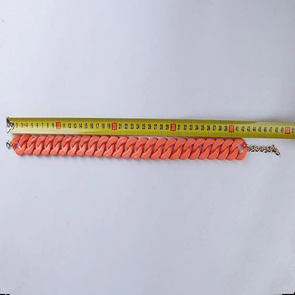 Дизайнерское Оригинальное ФЛУОРЕСЦЕНТНОЕ цветное акриловое ожерелье-цепочка 2020