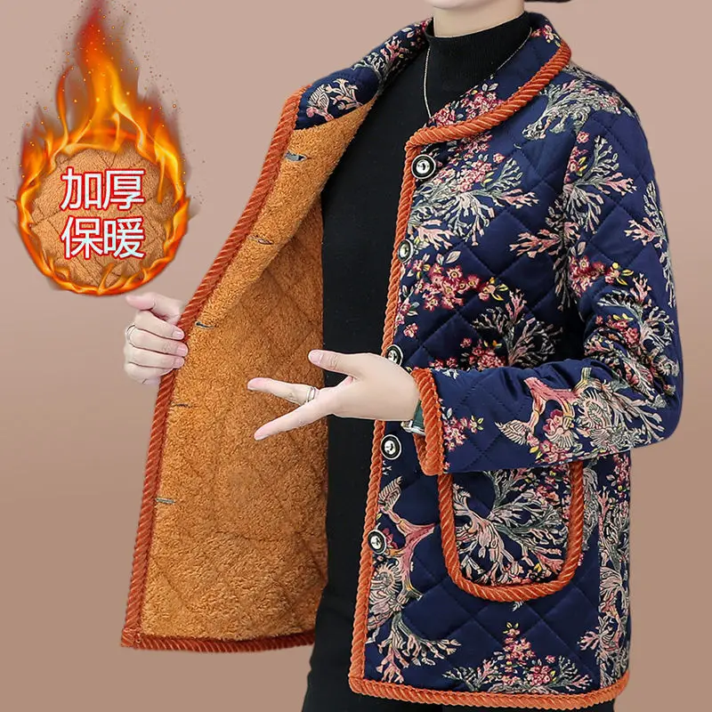 Осенне-зимнее утепленное пальто Паркер модная одежда для матери Printi Теплая