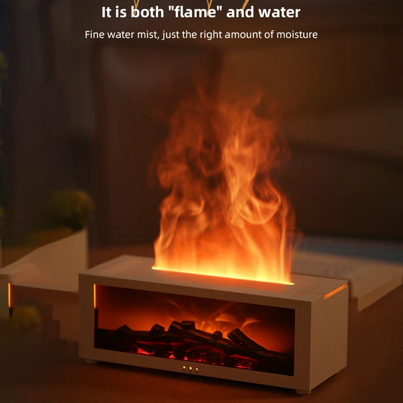 Новинка 2024 увлажнитель для камина с эффектом пламени устройство ароматерапии