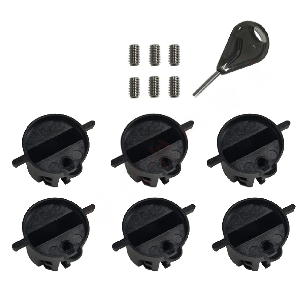 

6pcs Surfboard Tail Supplies Surfboard Tail Rudder Slot For Style Fin Plugs Plugs Box With Screws Key Wrench