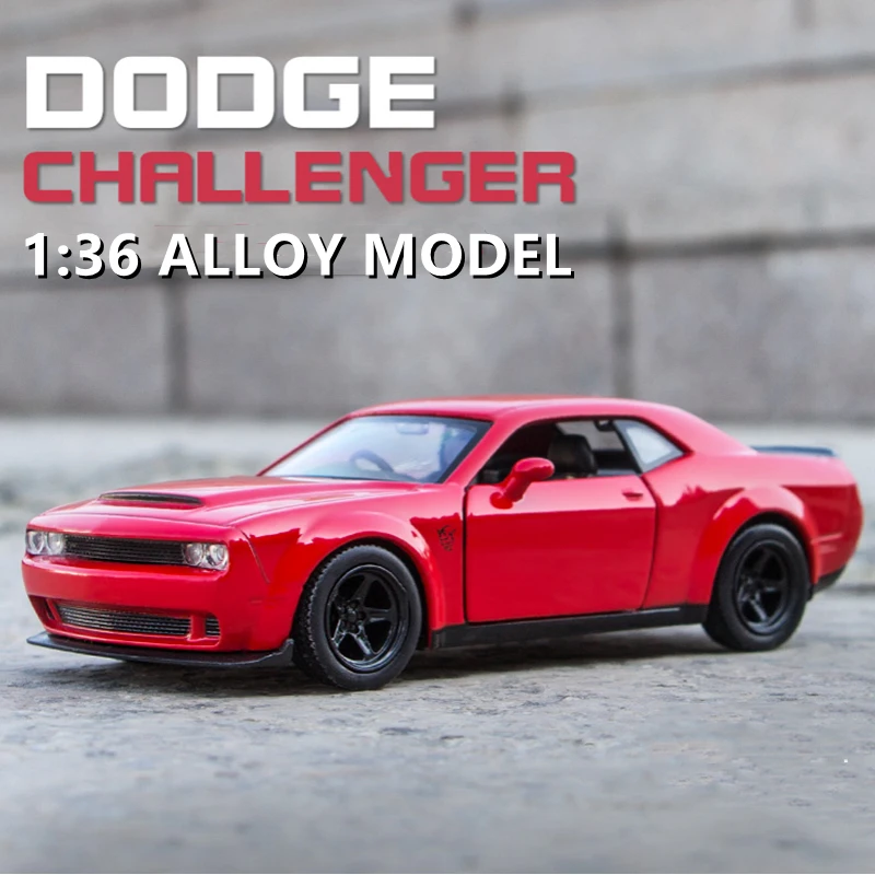 

1/36 Dodge Challenger Muscle Sports Alloy Car Model Diecast Metal Toy Police Vehicles Car Model Simulation Collection Kids Gift
