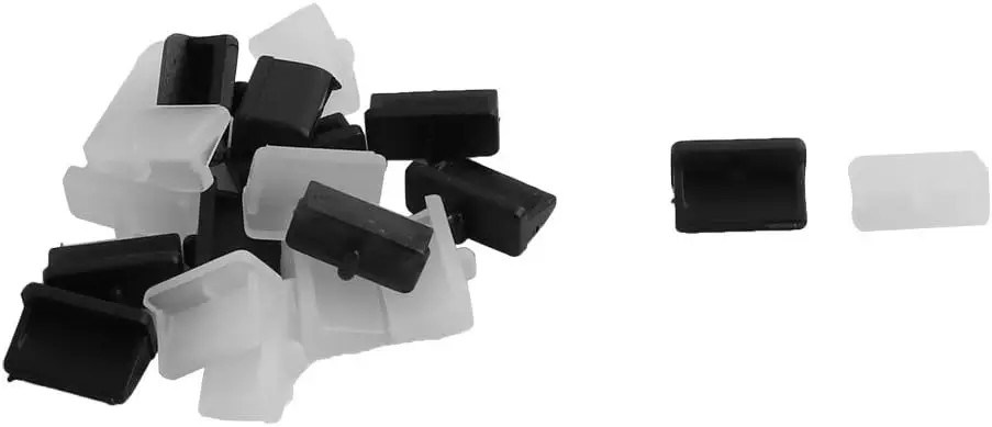 

Phone PC Polyethylene PE Female USB Port Cover Cap Anti Dust Protector 20Pcs