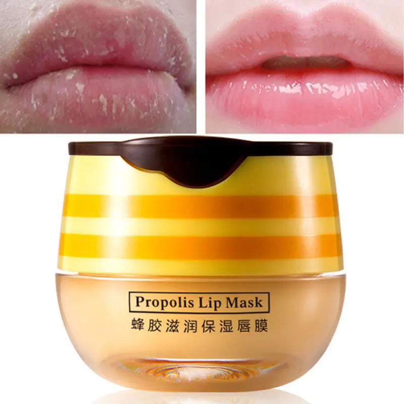 

1Pcs Lip Balm Sleep Mask Exfoliating Diminishing Fine Lines Moisturizing Anti-Drying Anti-Aging Honey Extract Lip Skin Care
