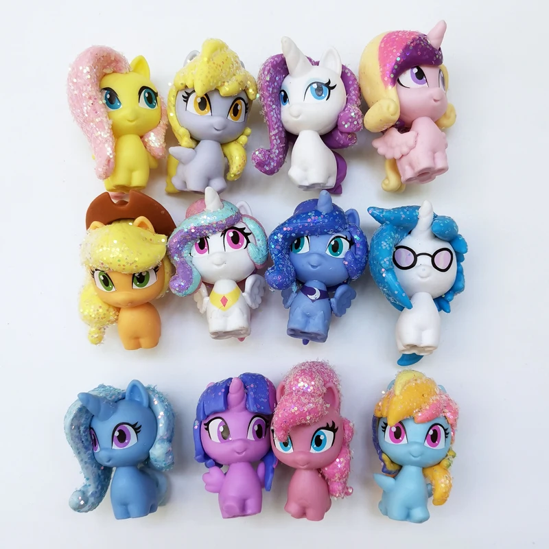 1-4Pcs New Surprise Littles Fat Horse Glitter Pony Unicorn Doll Figure Model Rare Limited Collection Toy Gift For Kid Boy Girl - купить по