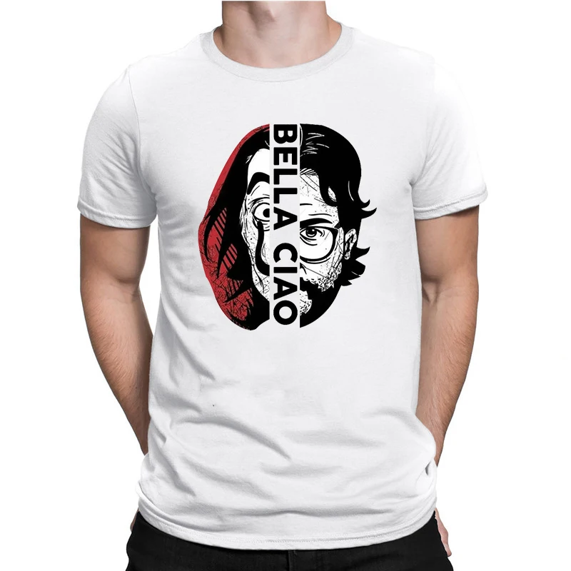 La Casa De Papel Men's T Shirts Money Heist TV Men Short Sleeve Cotton Tshirts for Boys House of Paper T-Shirt Male Tops