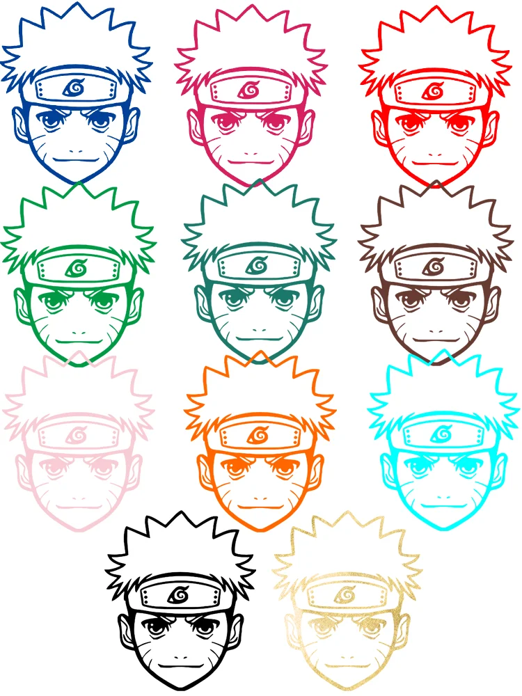 Uzumaki Naruto thermo-stickers for children printing for clothes Patches Flex fusible transfer