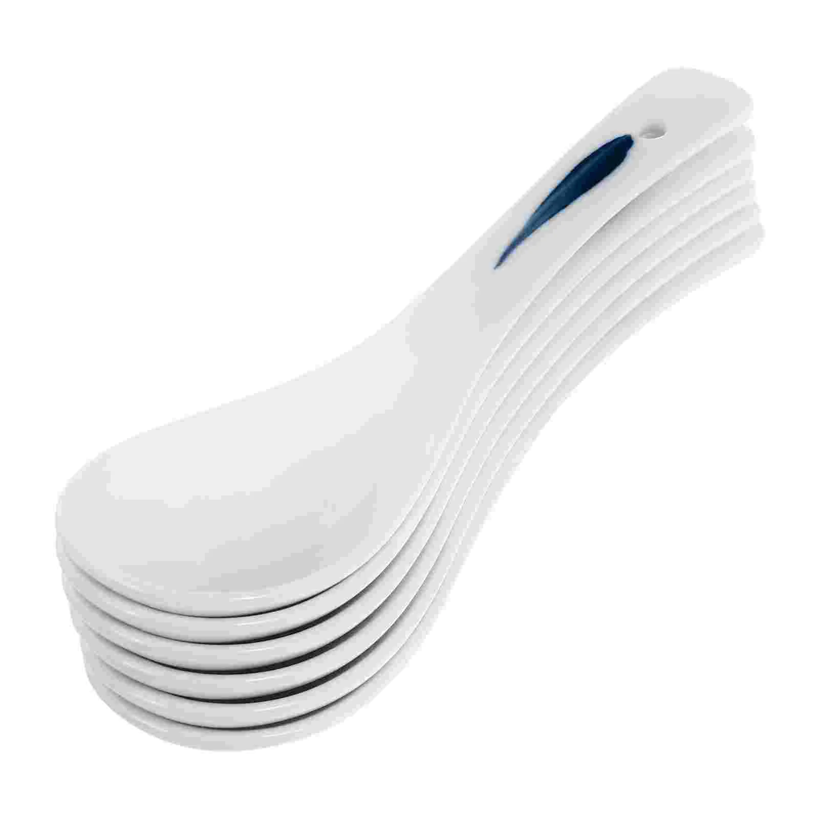 

Spoon Spoons Novel Soup Chinese Eating Home Ceramic Small Portable Tableware Japanese Porridge Rice Ramen Sauce Condiment