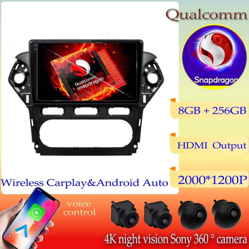 

Автомагнитола Qualcomm Snapdragon Android 13 для Ford Mondeo 2011-2013, мультимедийный видеоплеер, GPS-навигация, DVD, стерео головное устройство