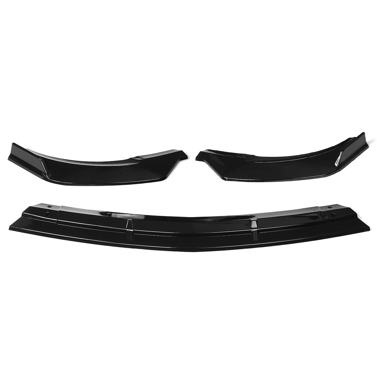 

New Glossy Black 3xCar Front Bumper Splitter Lip Spoiler Cover Trim Guard Protector For Mercedes For Benz E-Class W213 2016-2020