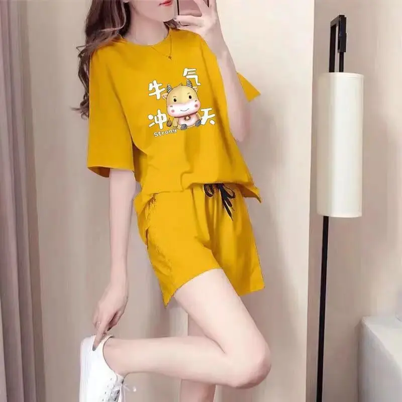 Women Sleepwear Lovely Home Suits Pyjama Short Sleeve Pajamas Set 2022 Women Pajamas Comfortable Girl Spring And Summer Pijamas