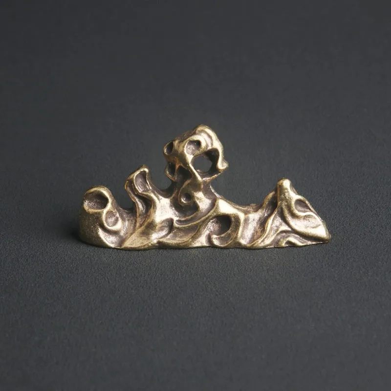 

Antique Brass Rockery Pen Rest Desktop Decoration Creative Pen Rack Study Decoration