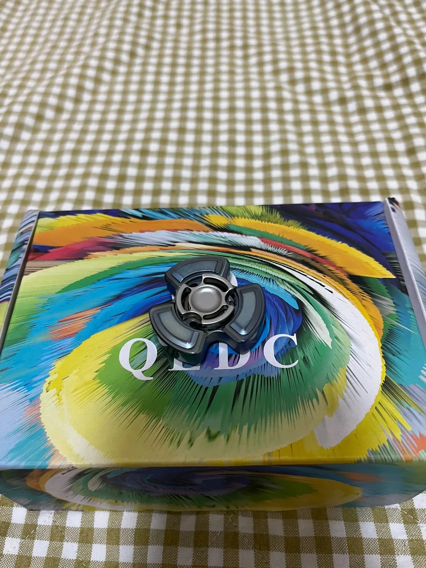 Qedc Источник мини-гироскоп на кончик пальца титановый гироскоп поп-Монета