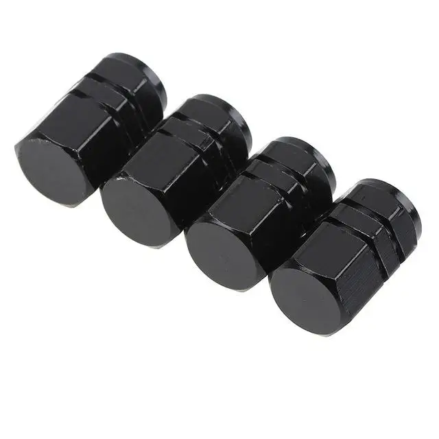 

4 Pcs Colorful Aluminum Alloy Tire Valve Cap Automobiles Hexagon Wheel Tyre Valve Caps Auto Decorative Accessories