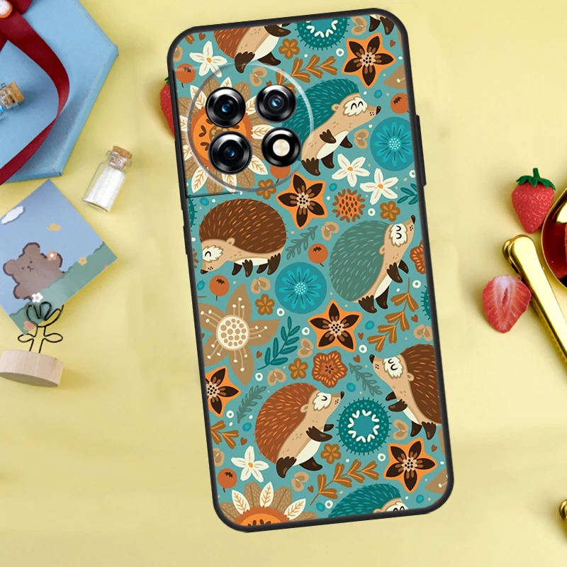 Чехол с милым мультяшным рисунком Колючий ежик для OnePlus Nord CE 4 2 3 Lite N20 N30 9 10 Pro 8T 9RT 10T