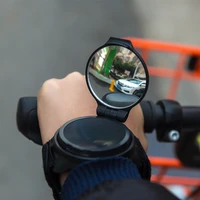 rearview mirror 360 degrees rotating retroreflector abs convex wrist band rear view mirror adjustable bike riding mirror