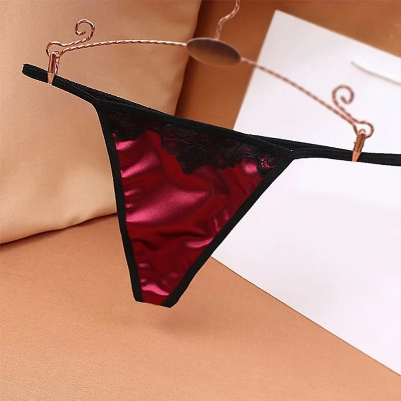 

Women's Panties Sexy Women Low Rise Lace Erotic Thongs Underwear G Strings And Mini Tback Micro Satin M L XL