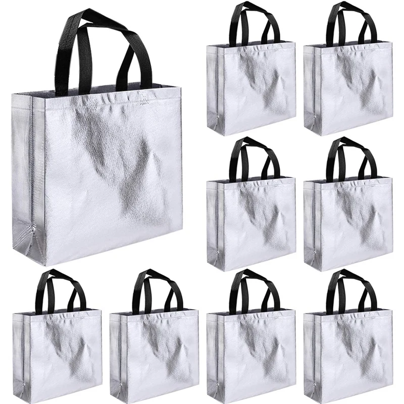 

ASDS-12 Pack Grocery Bag,Multipurpose Non-Woven Large Tote Bag With Handle,Eco Reusable Present Bag For Party/Shopping