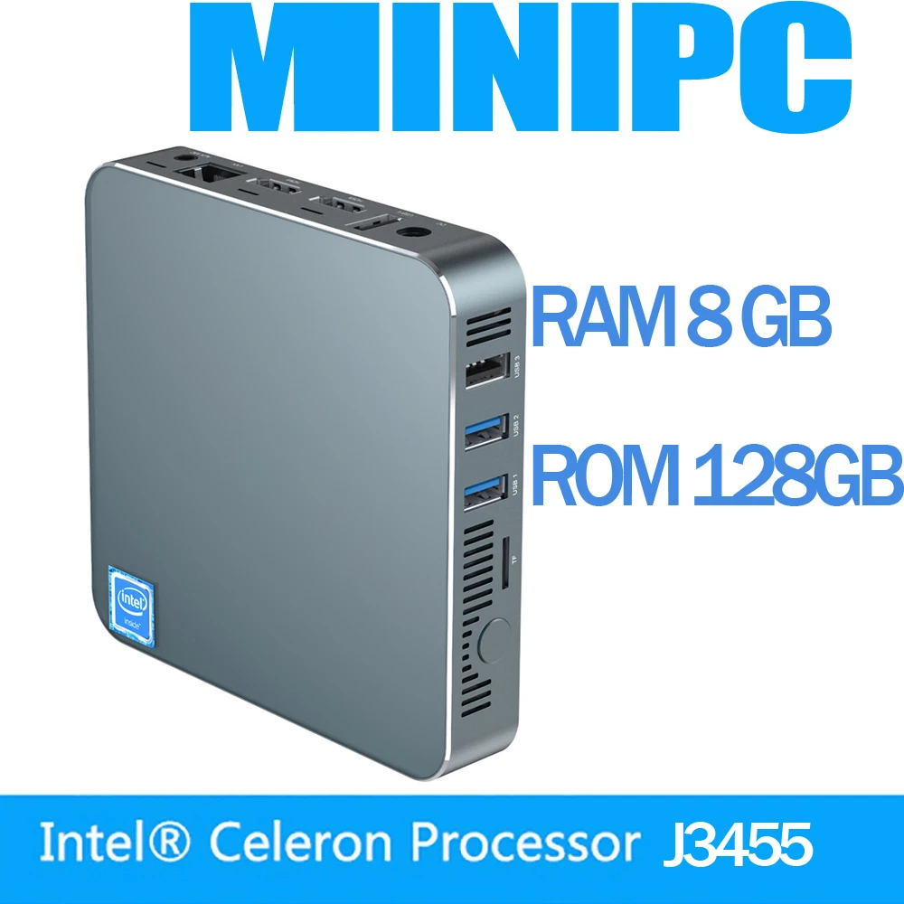 

Мини-ПК AK7 Intel Celeron J3455, 2,4 ГГц, Windows 10 Pro, 8 + 128 ГБ, Wi-Fi