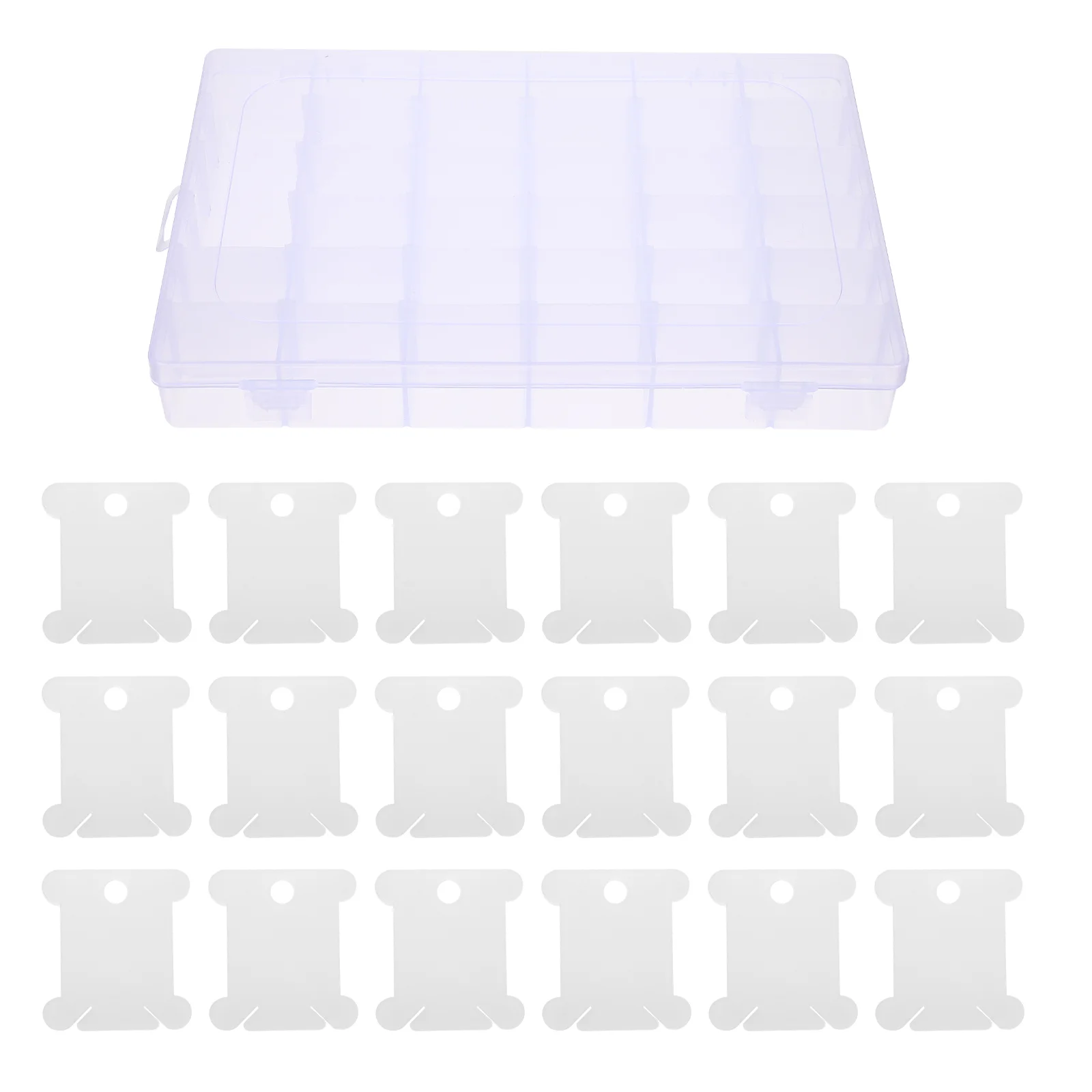 

Embroidery Thread Organizer Box Floss Cross Bead Holder Case Sewingplastic Storage Bobbins Board Winding Bobbin Supplies