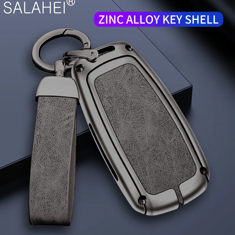 

Zinc Alloy Car Key Bag Case Full Cover Protector Shell Keychain Holder For Infiniti QX50 QX60 Q70L 2020 Smart Remote Accessories