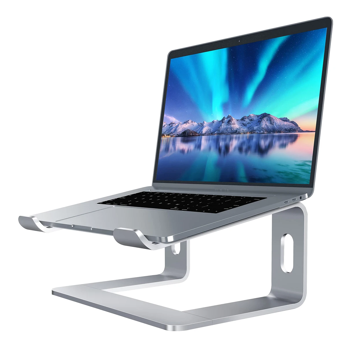 

Laptop Stand, Aluminum Computer Riser, Ergonomic Laptops Elevator for Desk, Metal Holder For 10 to 15.6 Inches Notebook