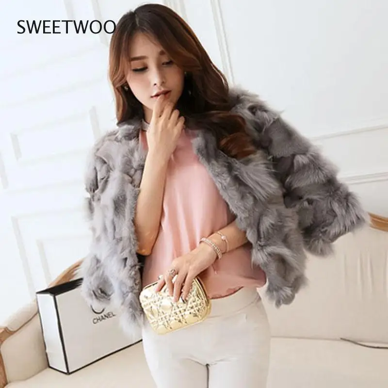 6 Color Short Three Quarter Sleeve Artificial Fur Coat Woman Winter Fashion Faux Fur Jacket Korean Elegant Fake Mink Slim 2022